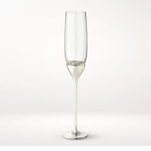 Williams Sonoma Heirloom Silver Champagne Flutes Wedding Set Pair of 2
